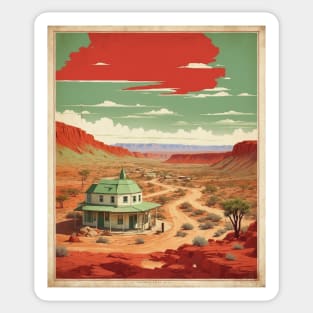 Broken Hill Australia Vintage Travel Poster Art Sticker